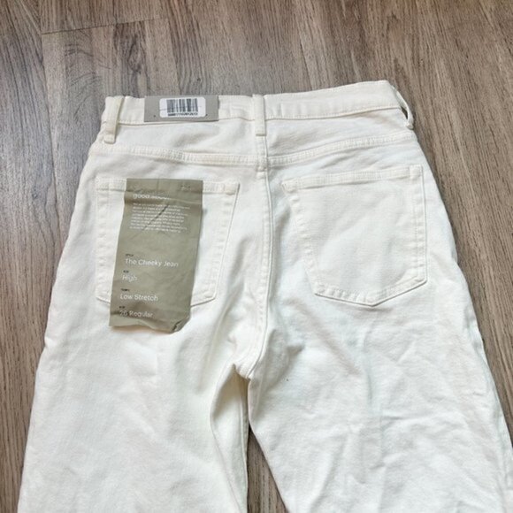 Everlane The Cheeky Straight Jean in Bone Size 26 NWT - Picture 8 of 9